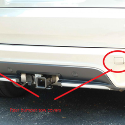 Trailer-Hitch.png STL file Bmw X5,2012 rear bumper tow covers・3D printer design to download