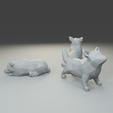 2.png Low polygon corgi 3D print model  in three poses