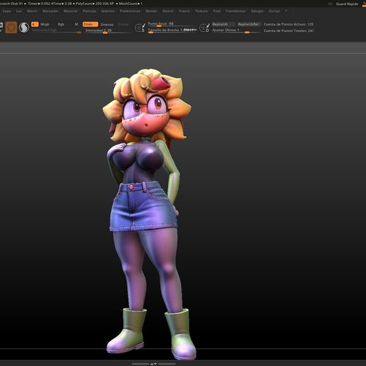 Solar Flare 3D STL Plants vs Zombies Heroes Stylized Figure Fan Art Model for 3D Printing