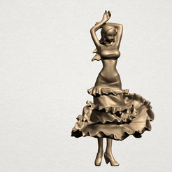 Girl with Dress A01.png Fichier 3D gratuit Fille avec robe・Design pour impression 3D à télécharger