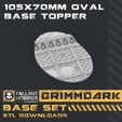 105x70mm-Oval-Base-Topper.jpg Archivo 3D Colección Base Grimmdark・Plan para descargar y imprimir en 3D