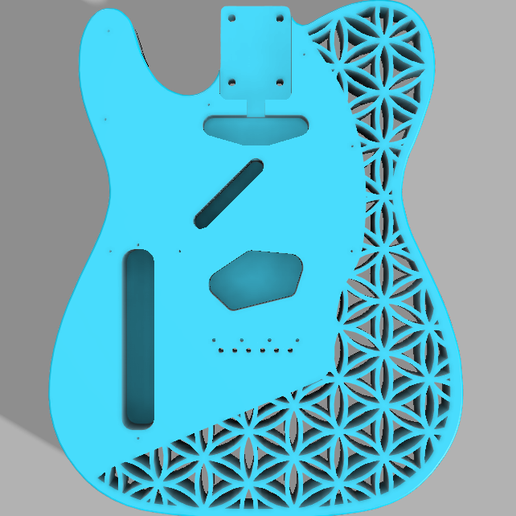 cyan.png Benutzerdefinierte Fender Telecaster Blume des Lebens Design-Muster Linkshänder