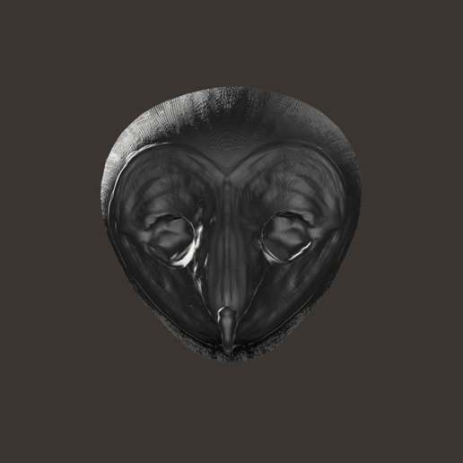 owl face 3D model