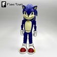 Flexi-Town-Sonic,-I3.png Flexi Sonic the Hedgehog, Sonic Universe, Articulated fidget figure, 3mf included