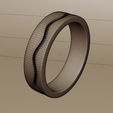 6.png 极简波浪形戒环 - 现代光滑金属 3D 打印模型