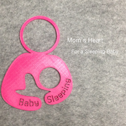mom1.png Door hanger 4 - For a sleeping baby