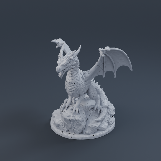 Dragon Statue 3D printable STL miniature