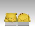 Pikachu_06.jpg Lazy Pikachu Keyboard Decoration - 3D Print Model STL