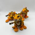 Tiger articulated figure, print-in-place, cute-flexi