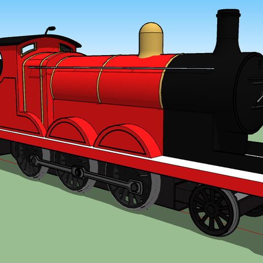 james the red engine - 3D model önizlemesi