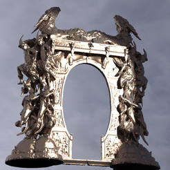 pillars.2392.png OBJ file Dragon bone deity monolith Archway 4・3D printer model to download
