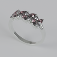 7.png Marquise & Round Diamond Cluster Ring | 3D Printable