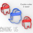 Image 1.jpg Among us - Cookie cutters - Ghost and Crewmate - 2 sizes