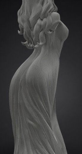 Female zombie bust 3D model