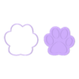 Dog_paw_cookie_cutter.STL Резак для печенья в виде собачьей лапы