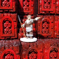 Femme Spear Leader Gesturing.jpg STL file Ice Age Elder Farseer・3D print design to download