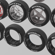 12.png PACK OF 05 20'' WHEELS AND 6 TIRES FOR SCALE AUTOS AND DIORAMAS!