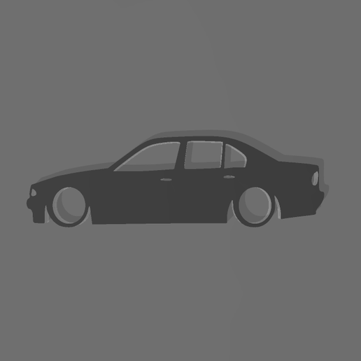 Bmw E38 side key ring 3D model preview