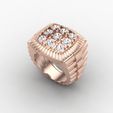 1112.jpg Mens Rolex Ring STL 3D Model for 3D Printing