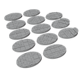 105mm-x-70mm-Oval-4.png 105mm x 70mm Oval Scenic Wargaming Bases - Stone Bricks & Slabs