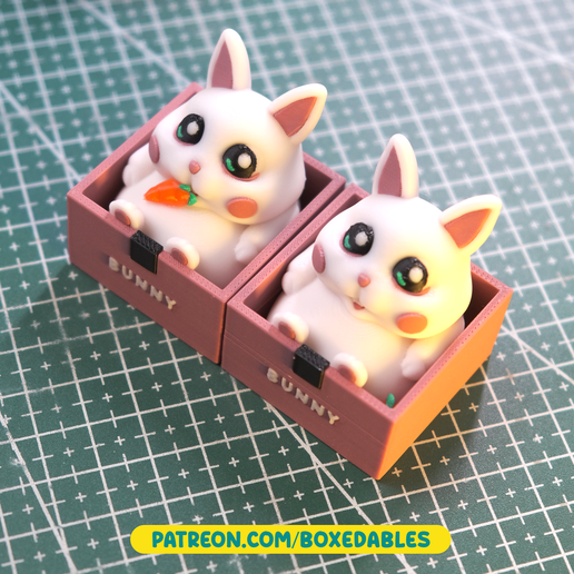 🎨 Bunny - Boxedables [Original Art]・ STL File for 3D printing・Cults