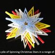 9e3e7cc5722a78fa202b47f98f9b0494_display_large.jpg STL-Datei Spinning Christmas Star kostenlos・3D-druckbares Modell zum herunterladen