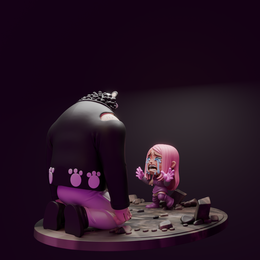 🗿 Jewelry Bonney and Bartholomew Kuma Diorama - One Piece・ STL
