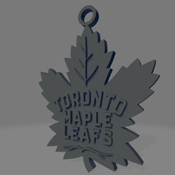 Toronto-Maple-Leafs-v1.png STL file Toronto Maple Leafs Keychain・3D printer model to download