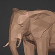 I14.jpg Polygonal Elephant Statue