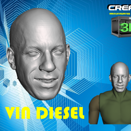 VIN DIESEL HEAD 3D model