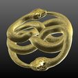 6.jpeg Auryn Oro Serpientes Colgante Medallón de la interminable