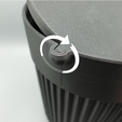 4.png Archivo STL Cubo de basura con tapa abatible・Modelo para descargar y imprimir en 3D