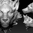05.jpg Fichier STL gratuit Tête de loup・Plan pour impression 3D à télécharger