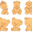 2020-04-25-2.png Laser Cut Vector Pack - 45 Children's Bears Figures