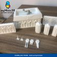 myMinis3D printable miniatures DOWNLOAD FROM: linktr.ee/myminis3d Warhammer Sci-fi Modular Armed Bunker 40K Terrain | 3D print models