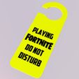 Playing Fortnite Yellow Door Hanger Frikarte3D.jpg Playing Fortnite Door Hanger