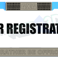 Offroad.png NUMBER PLATE FRAME - 4x4 OFFROAD