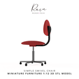 SIMPLE-SWIVEL-CHAIR-MINIATURE-FURNITURE-3.png Simple Swivel Chair Miniature Furniture, Dollhouse Chair, Miniature Office Chair