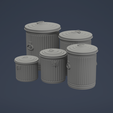 WW2TrashCanCombination.png US Army Trash Can Set1/72 (32, 24, 16, 10 and 5Gals)