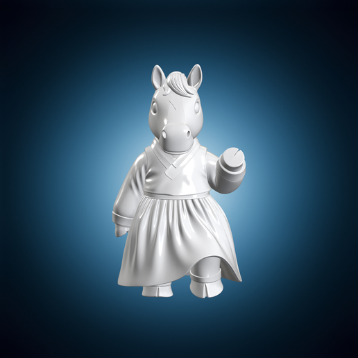Hanbok Horse Character Figure