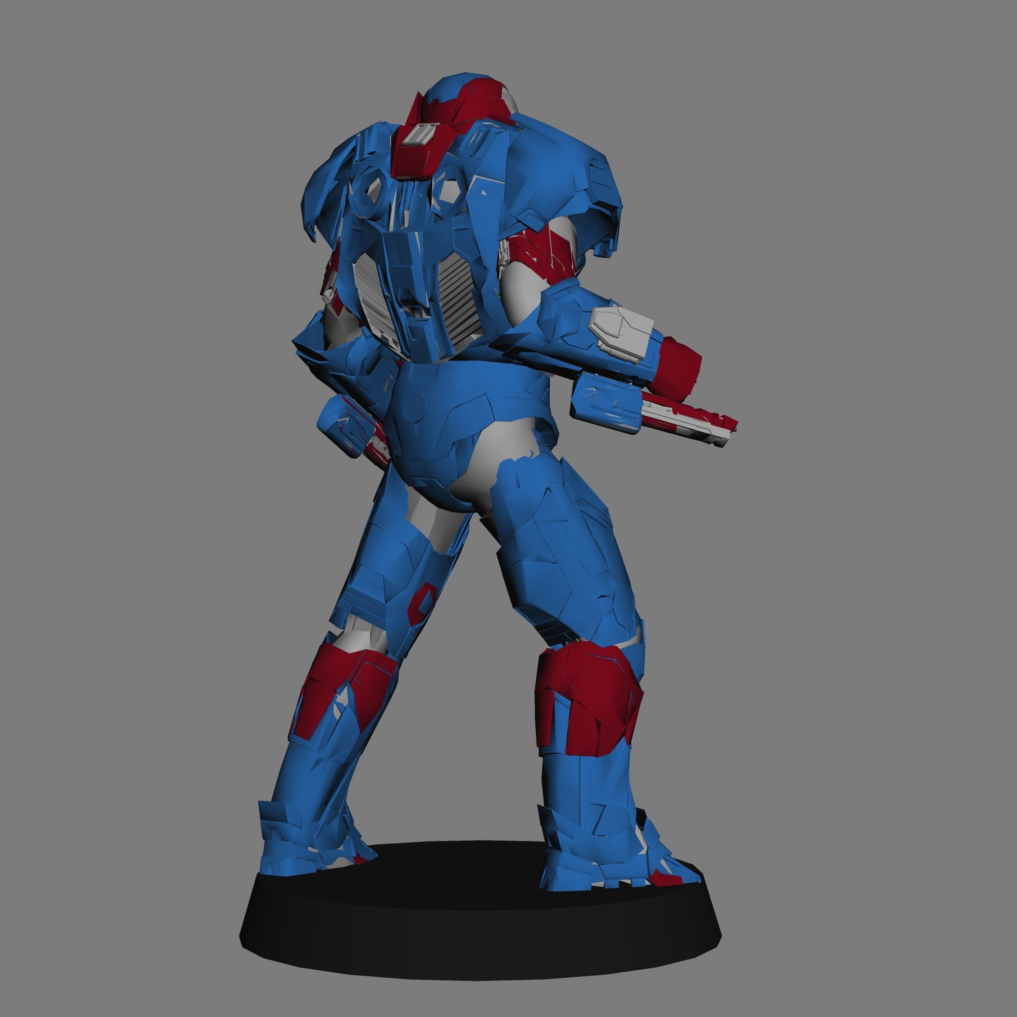 Download STL file Iron Patriot V2 Custom - Avengers Endgame low poly 3d ...