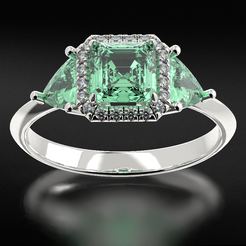 CG-render.2566.png Fichier STL Bague avec diamants 675・Objet imprimable en 3D à télécharger