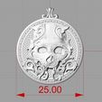Screenshot_2.jpg Skull pendant Jewelry medallion 3D print model
