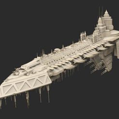 SpaceHulkShip02.jpg Free STL file Ship 02 Warhammer 40K・3D printable model to download