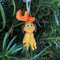 f360_ornament_pic1.jpg Archivo STL Max Grinch Perro Adorno de Navidad Lindo Simple・Design para impresora 3D para descargar