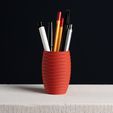 textured_pencil_cup_by_slimprint_vase_mode_1.jpg Generative Pencil Cup (vase mode) | Slimprint