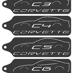 Vett-KeyChains.jpg Corvette Keychains - All Generations
