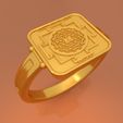 Preview-02-Chakra Tripura Sundari Ring Yantra Meditation Symbol by KTkaRaj.jpg STL file Chakra Tripura Sundari Ring Yantra Meditation Symbol・3D printing design to download