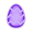 Egg Magnet ZigZag Whole.stl Easter Egg Magnets
