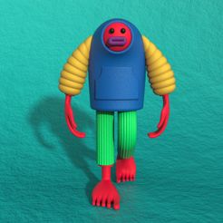 ALCANCIA.44.jpg Download STL file monster collectible character number 1 piggy bank piggy bank mountable multicolor • Template to 3D print, nikosanchez8898